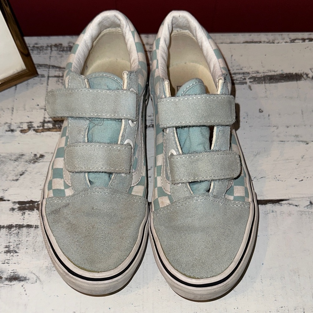 Vans Kids Sneakers - Blue and White Checkered